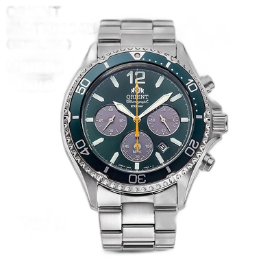 日本直邮 ORIENT 手表 Sports MAKO 太阳能 计时码表 绿色 男士 R