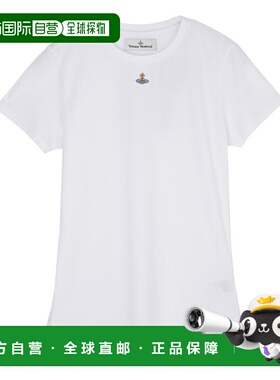 日本直邮Vivienne Westwood 女士白色 ORB PERU 圆领T恤3g010017
