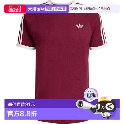 日本直邮adidas Originals 三条纹T恤 [DB785/KQ9639 SS26] 男女T