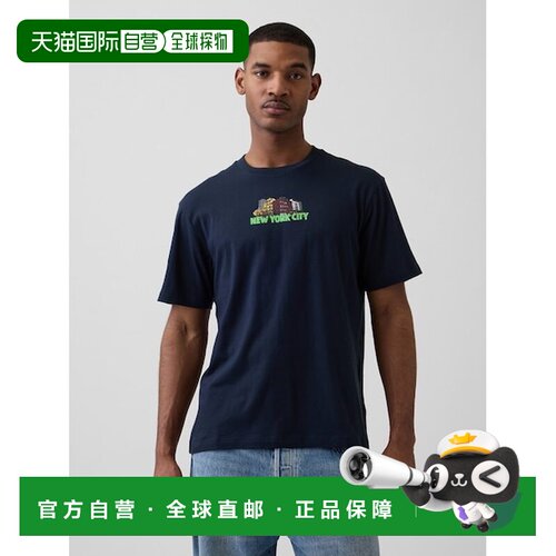 日本直邮GAP 日常柔软宽松版型印花半袖T恤 [976021386]