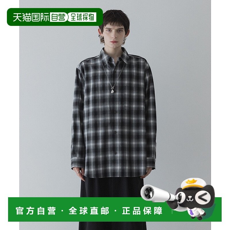 1h可退 日本直邮remer男女同款宽松基础廓形衬衫 - 渐变格纹设计