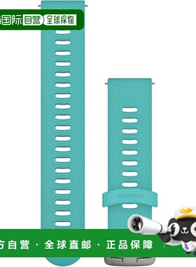 【日本直邮】佳明 快拆表带 20mm 运动型水蓝色硅胶表带 010-1125