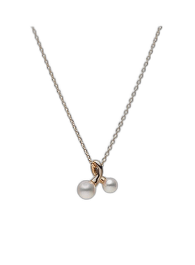 日潮跑腿Mikimoto御木本男女同款时尚项链18K玫瑰金前卫43cm珍珠