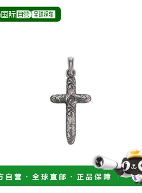 日本直邮ANTIDOTE BUYERS CLUB 男士 银950雕刻十字吊坠 独特圆角