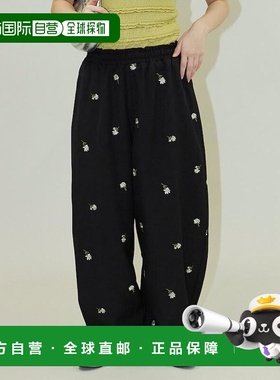 1h可退 日本直邮PUBLUX 女装 小花刺绣 宽松 易穿西装裤 32422208