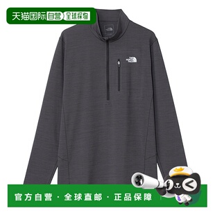 男款 Face北面 Flash Dry T恤 日潮跑腿The 半拉链长袖 North