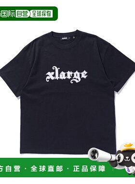 1h可退 日本直邮XLARGE 男女同款 纯棉 罗纹刺绣标志短袖T恤 1012