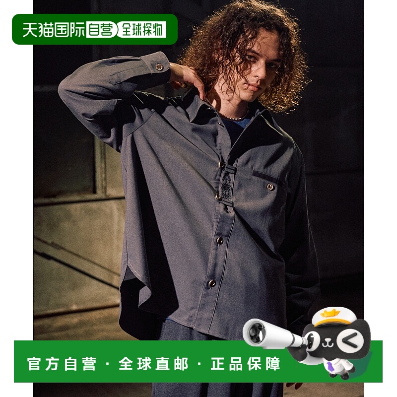 1h可退 日本直邮Casper John 男装 复古设计衬衫 切换色刺绣细节