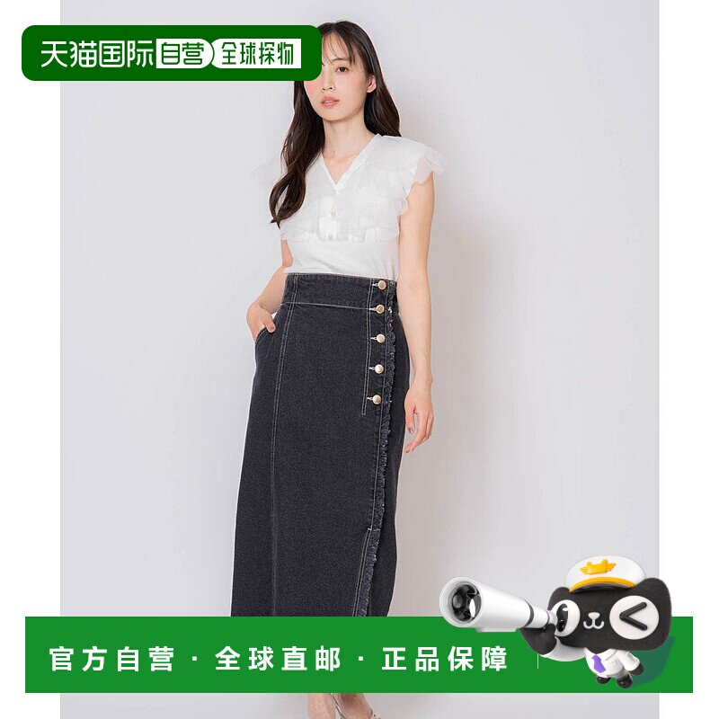 日本直邮Noela 流苏牛仔裙 短裙[N05236EW017573]半身裙a字裙