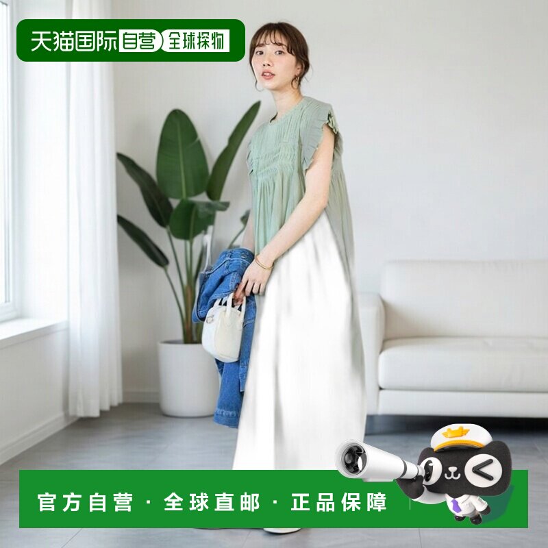 日本直邮FREAK'S STORE 女士 印度棉无袖连衣裙｜细褶+肩部荷叶边