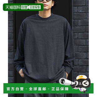 1h可退 日本直邮FORK&SPOON 男士 CAVE微细条纹长袖T恤 DF2613010