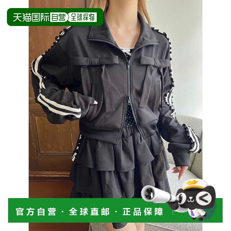 1h可退 日本直邮PHILLY 女装 修身短款连帽外套 肩部荷叶边设计