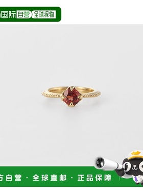 日本直邮日潮 agete 阿卡朵＜1月诞生石＞K10石榴石婴儿戒指红色