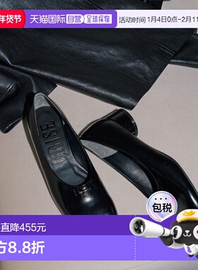 1h可退 日本直邮GRISE 女士羊革CURVY芭蕾平底鞋 3cm金属装饰 261