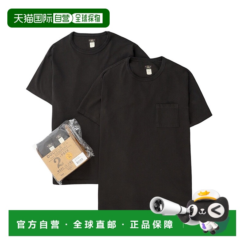 1h可退 日本直邮Double RL 男士纯棉短袖T恤 2件装 MNRRTSH1N8201