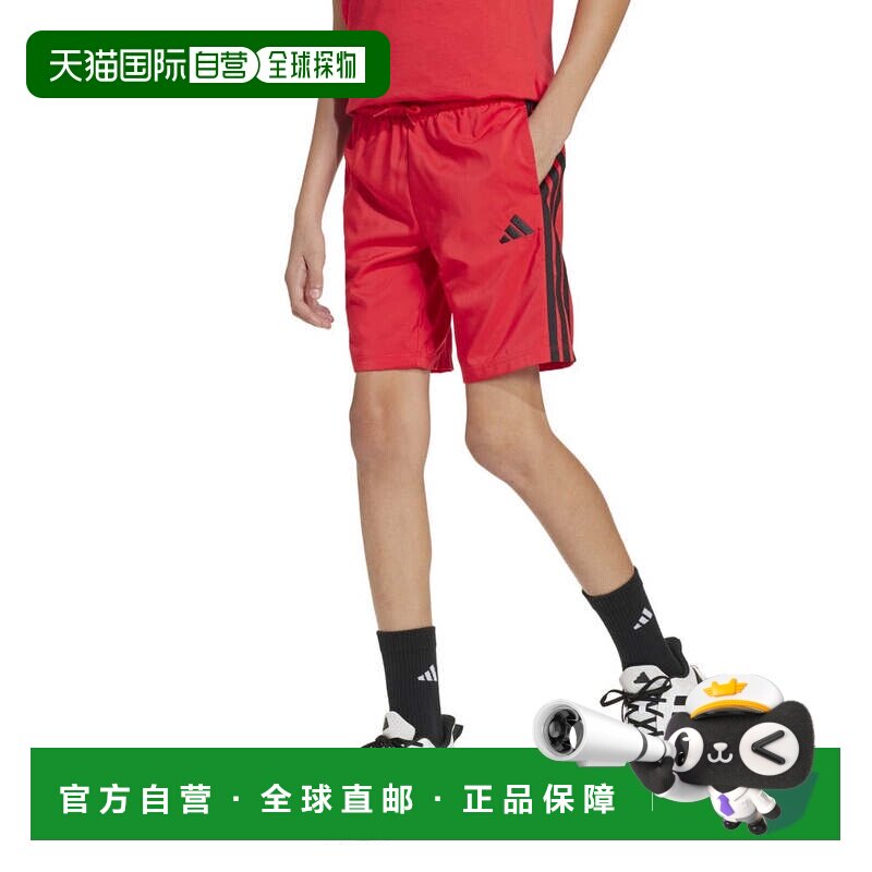 日本直邮adidas 儿童 休闲裤新款训练短裤青少年运动裤子速干