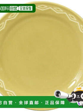【日本直邮】山加 盘子 甜点盘 糖果盘 约21cm 小纹 钻石纹 黄色