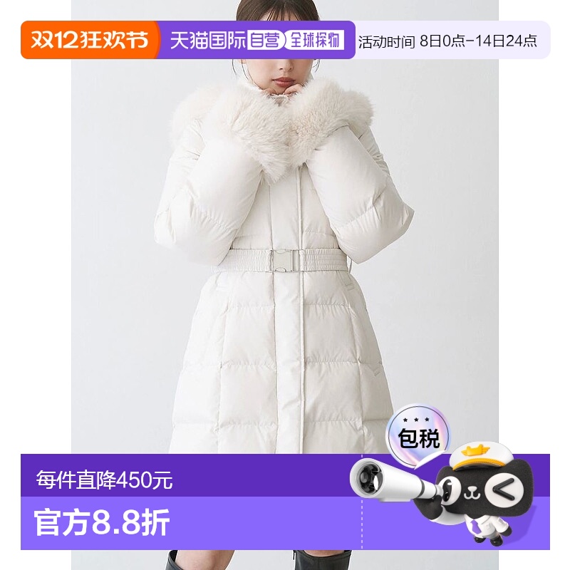 1h可退 日本直邮MERCURYDUO 女装 装饰毛领长款羽绒外套 可拆卸毛
