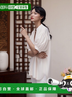 1h可退 日本直邮SHIPS 女装 RENU 软质 仿雪纺 蝉翼袖 五分袖 衬