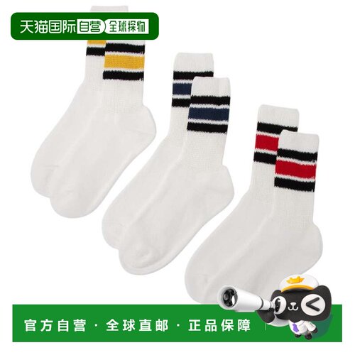 日本直邮FRUIT OF THE LOOM Q.FTL3P DadSocks系列 白色 81282100