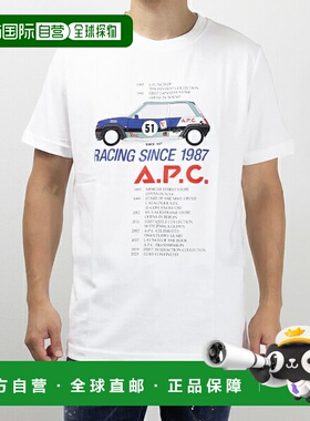 日本直邮APC 图案 T 恤棉质图案 T 恤短袖圆领男款 COBQXH26261