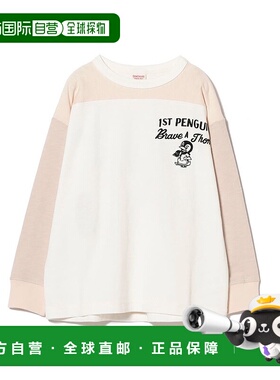 1h可退 日本直邮DENIM DUNGAREE 男童女童长袖T恤 亲子企鹅刺绣