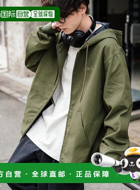 日本直邮Rocky Monroe 纯色宽松男士连帽拉链夹克 [14287 RK6854E