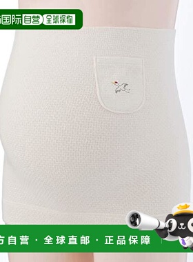 【日本直邮】inujirushi犬印本铺短托腹裤孕妇保暖托腹带M码灰白