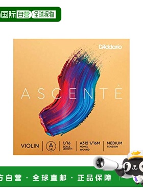 【日本直邮】美国达达里奥小提琴用单弦A线1/16M中张力 A312