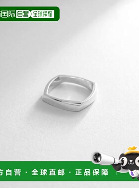 日潮跑腿COCOSHNIK 银色方形戒指 405-66210配饰指环