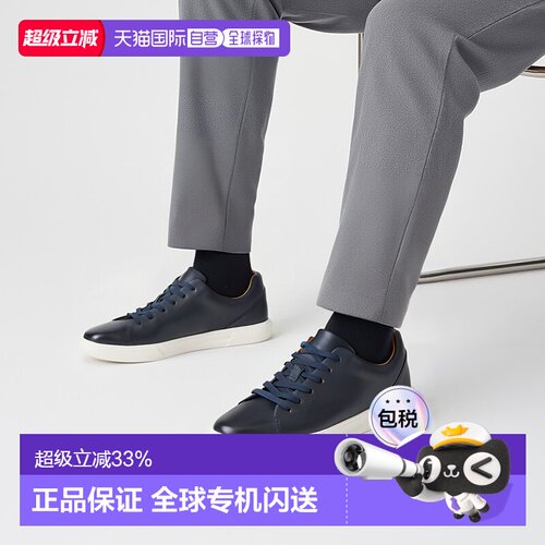 日本直邮Un Costa Lace（海军蓝皮革）男鞋休闲鞋