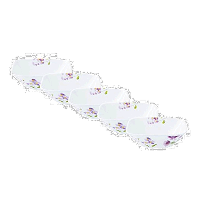 【日本直邮】corelle康宁餐具 Violet Mist 方型中型碗 5枚装 CP-