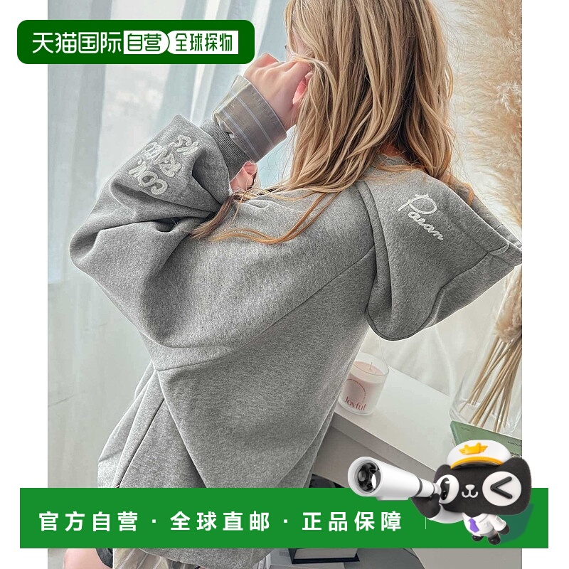 1h可退 日本直邮Java女士刺绣宽松连帽卫衣 jv1260293时尚休闲潮