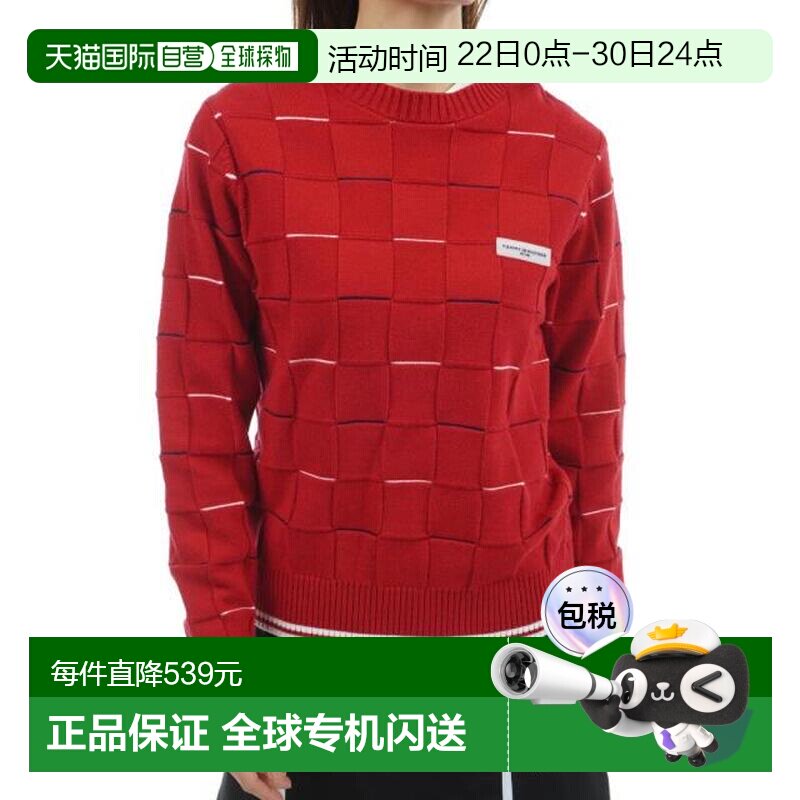 日本直邮TOMMY HILFIGER GOLF 棉花糖触感长袖圆领针织高尔夫服装