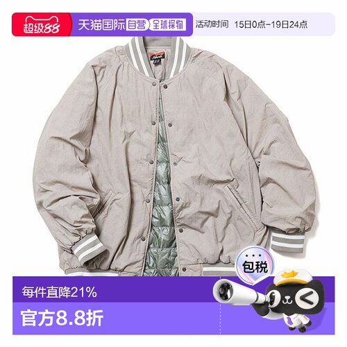日本直邮NANGA女裝寬鬆羽絨風格短版外套 半拉鏈設計 N25010J002B