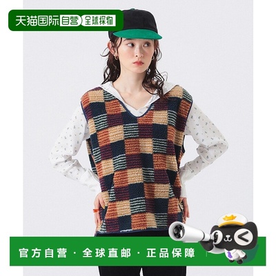 1h可退 日本直邮BEAMS BOY 女士原创提花仿毛材质宽松休闲马甲背