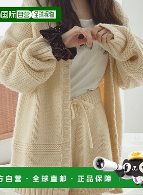 1h可退 日本直邮Alumu. 女装 羊毛混纺 宽松针织开衫 半身遮臀 AM