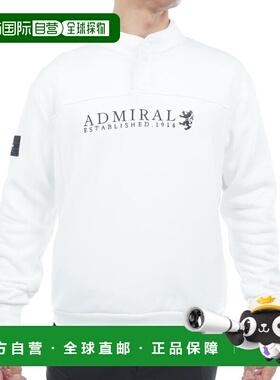 日本直邮Admiral GOLF 男士高尔夫半拉链圆领针织衫 ADMA571-WHT