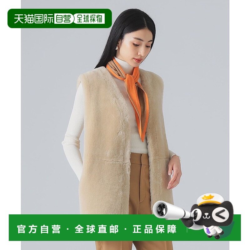 1h可退 日本直邮GELLI 女士 V领 羊革背心 简约修身设计 64060239