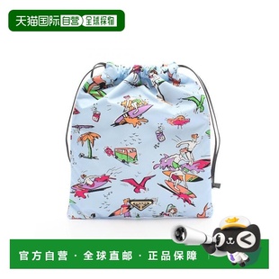 日本直邮中古Prada普拉达女包S级99新prada普拉达尼龙化妆包蓝色