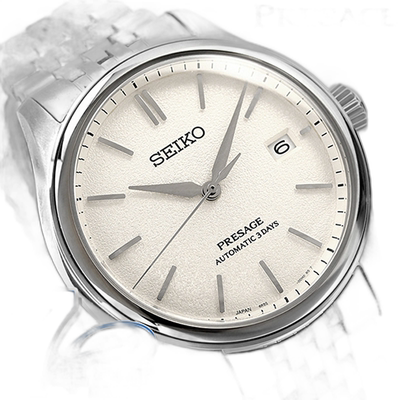 日本直邮SEIKO PRESAGE SARX121 模拟 灰白色 白色