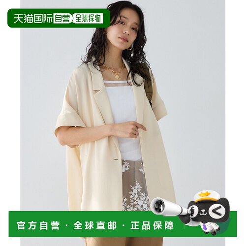 日本直邮BARNYARDSTORM 女装 宽松波点纹棉感聚酯纤维半袖西装外