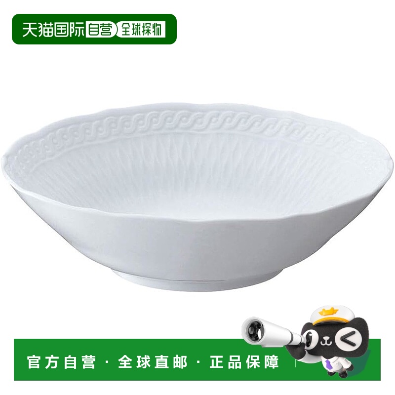 【日本直邮】则武陶瓷汤碗 面碗17cm 微波炉/洗碗机适用 白色