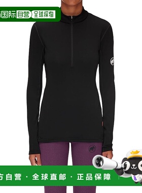 【日本直邮】猛犸象 女款层半拉链套头衫 黑色 1016-01130