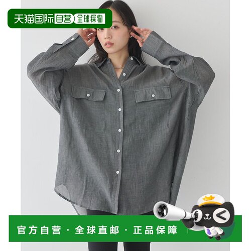 日本直邮earth music&ecology 女装 薄透牛仔风衬衫 01002047300