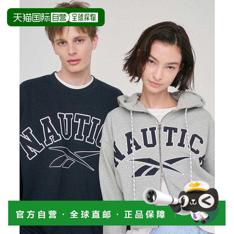 1h可退 日本直邮Reebok × NAUTICA 女装 重磅连帽卫衣 双面织纹