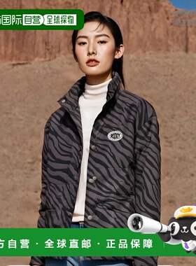 日本直邮ROXY 羽绒服女秋冬黑色运动健身外套RJK224601T-MUL