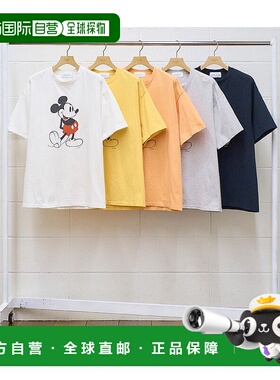 1h可退 日本直邮UNUSED 男士米奇印花短袖T恤 US2459纯棉高档百搭