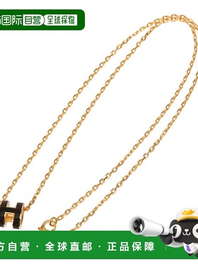 日本直邮HERMES“MINI POP H”项链金色五金配件（金色x黑色）H14