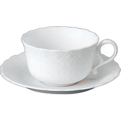 Narumi鸣海 SILKY WHITE丝绸纯白咖啡杯红茶杯杯碟套装190cc 1对